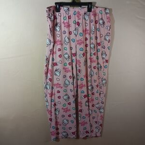 🪞Hello Kitty Pink and White Patterned Pajama Pants